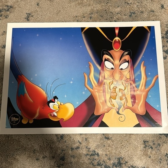 DISNEY LOVERS Aladdin Disney Store Exclusive Diamond Edition Lithograph Set of 4 - Picture 3 of 9